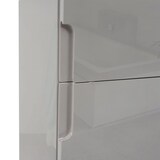 thumbnail of Armario de pared HWC-B19, armario midi armario alto muebles de baño, alto brillo 150x30cm ~ gris