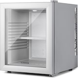 thumbnail of Brooklyn 30 Mini-Kühlschrank Glastür LED Ablage Silber