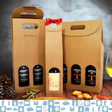 thumbnail of 25x Caja de Cartón 3 Botellas de Vino 27x9x40 cm - Embalaje para Botellas de Vino para Regalos de Navidad, Pascua, Bodegas de Vino