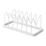 thumbnail of Yamazaki Home Kochtopf Deckelhalter Organizer Aufbewahrung für Topf und Deckel verstellbar weiß 03840