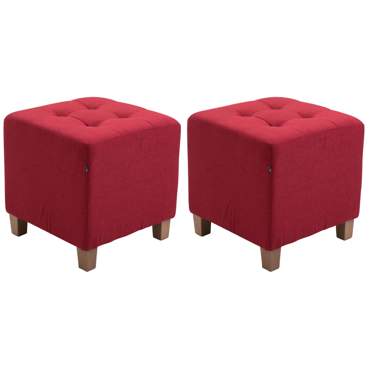 2er Set Sitzhocker Pharao rot