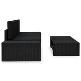 thumbnail of vidaXL 3-delige Loungeset poly rattan zwart