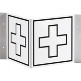 thumbnail of Schild I Tür-Nasenschild Piktogramm Erste-Hilfe-Raum, Kunststoff, 150x150mm