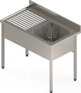 thumbnail of REALINOX Plonge avec étagère pleine 1200x600x900 2 bacs 5x4x3 égouttoir à gauche