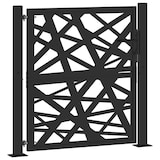 thumbnail of vidaXL Poort met lichtontwerp 105x106 cm staal zwart