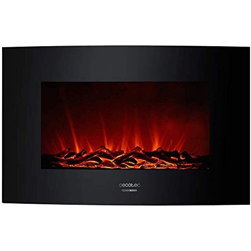 Cecotec Chimenea eléctrica Ready Warm 3500 Curved Flames. Potencia máxima 2000 W, 