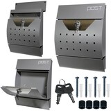 thumbnail of Briefkasten Wandbriefkasten Postkasten Postfach inkl Zeitungsrolle Dunkelgrau V2