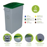 thumbnail of Geschlossener Zeus-Abfallbehälter 65 Liter. Farbe Grün.
