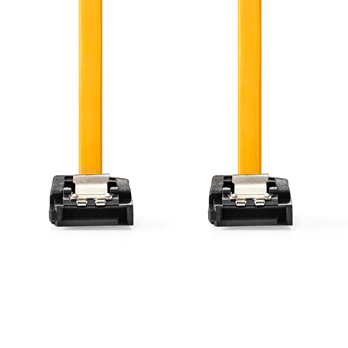 Nedis SATA Kabel - 6 Gbps - SATA 7-Pin-Buchse - SATA 7-Pin-Buchse - Vernickelt - 1.00 m - Flach - PVC - Gelb - Box