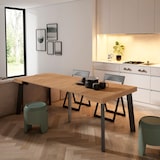 thumbnail of Ausziehbarer Konsolentisch, 222x90x73cm, Für 10 Personen, Holzbeine, Moderner Stil, Eiche _ 312_34