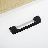 thumbnail of Columna auxiliar de baño armario alto de baño con 4 puertas 2 estantes abiertos y estantes ajustables estilo moderno 53x33,5x195,7 cm blanco y roble