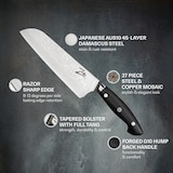 thumbnail of Executive-Plus Serie 7` Santokumesser 61 HRC  Damaszenerstahl Schwarz