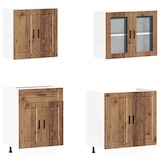 thumbnail of vidaXL 4-tlg. Küchenschrank-Set Porto Altholz-Optik Holzwerkstoff