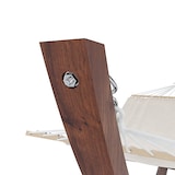 thumbnail of Amaca Da Giardino Supporto Legno Robusto Telo Cotone Resistente Portata Max 150 Kg Esterno Terrazzo Balcone Piscina Design 320 x 100 x 100 Cm Beige
