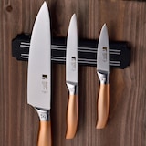thumbnail of BERGNER - Set 2 Pfannen Ø22/26cm gepresstes Aluminium Grün geeignet für Induktion mit abnehmbarem Griff mit Set 3 Edelstahlmessern mit magnetischer