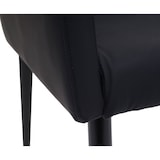 thumbnail of Esszimmerstuhl HWC-H93, Küchenstuhl Lehnstuhl Stuhl ~ Kunstleder schwarz