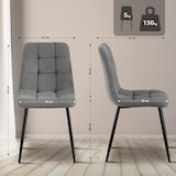 thumbnail of 4er Set Esszimmerstuhl Tilde grau/Cord