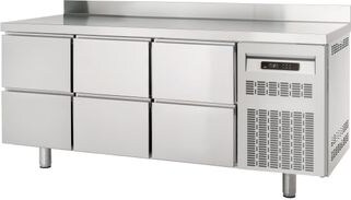 GastroHero Kühltisch Profi 0/6 Superior mit Aufkantung - GN 1/1