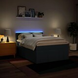 thumbnail of vidaXL Boxspringbett mit Matratze Blau 140x200 cm Stoff