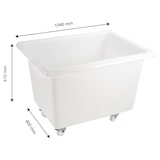 thumbnail of GILAC Bac grand volume - 4 roues pivotantes (2 freins) - 310 L - Blanc G146821