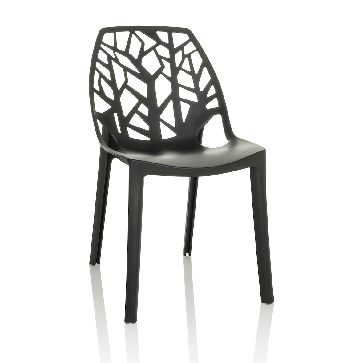 Sedia per visitatori / Sedia a conchiglia ARTIFO TRI Plastica nero hjh OFFICE