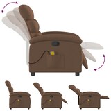 thumbnail of vidaXL Massagesessel Braun Stoff