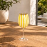 thumbnail of Novastyl - Lot de 3 verres à pied 43.5cl en verre jaune circus