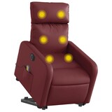thumbnail of vidaXL Massagesessel mit Aufstehhilfe Elektrisch Weinrot Kunstleder