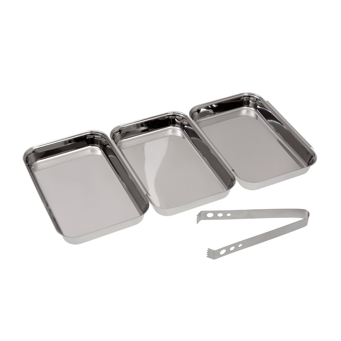 GRÄWE Panierset aus Edelstahl inkl. Zange