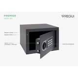thumbnail of ARREGUI Premier 16501-S0 Caja Fuerte de Acero con Cerradura Electrónica, Caja de Seguridad con Código, con Llave de Emergencia, 17 x 23 x 17 cm, 4L