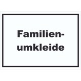 thumbnail of Familienumkleide Schild mit Text waagerecht A2 (420x594mm)