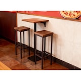 thumbnail of Set de 2 taburetes de bar altos 78 cm marrón nogal Mod. FIRENZE ROMA by Yelloo