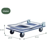 thumbnail of BRASQ Plateauwagen inklapbaar max 150kg transportkar transportwagen magazijnwagen platformwagen