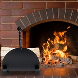 thumbnail of Relaxdays Kaminholzkorb Metall, Holztrage mit Henkel, HBT: 42,5 x 43,5 x 30 cm, innen, Holzkorb für Kaminholz, schwarz