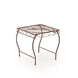 thumbnail of Mesa de ferro Zarina, 50 x 45 cm marrom antigo