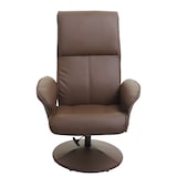 thumbnail of Helsinki relaxfauteuil, TV fauteuil TV fauteuil met kruk ~ kunstleder, taupe