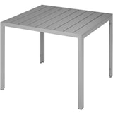 thumbnail of tectake Aluminium tuintafel Maren met in hoogte verstelbare poten 90x90x74,5cm - zilver - 402955