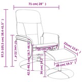 thumbnail of vidaXL Massagesessel mit Fußhocker Dunkelgrau Samt