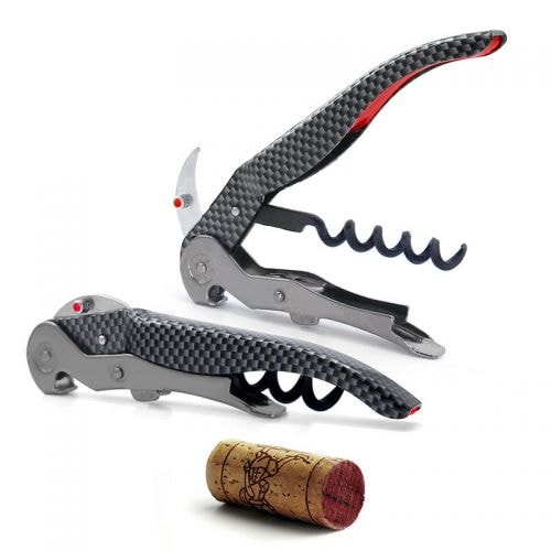 PULLTEX Sacacorchos de camarero ClickCut Monza negro 12 cm