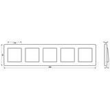thumbnail of Jung Rahmen 5-fach AF 585 BF SW AF585BFSW