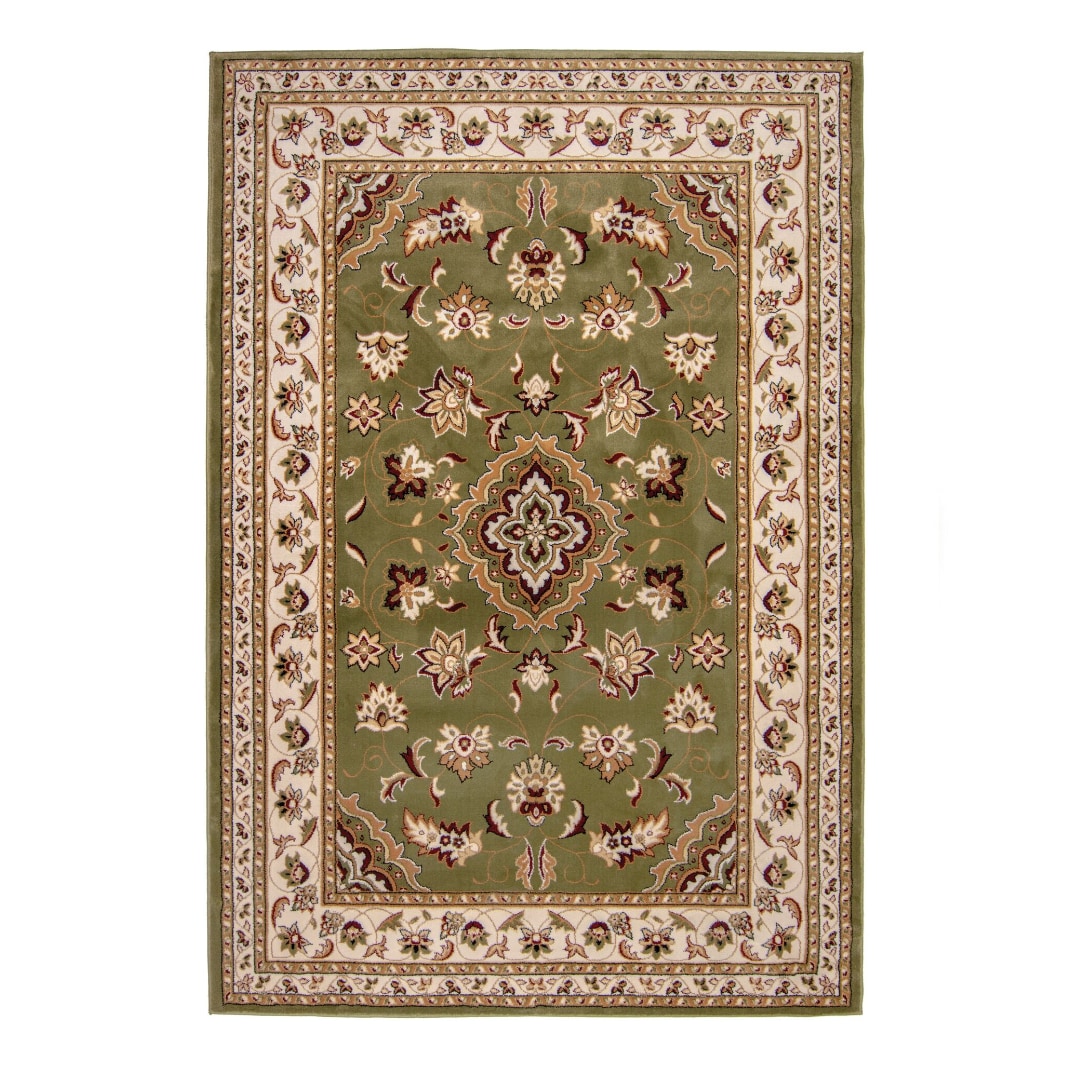 Traditioneller Teppich in Trendfarben `Glazert` . Farbe: Grün, 160x230 cm | Kadima Design