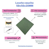 thumbnail of Pavimentos Arquiservi - Losetas de Caucho - Pack 32 - 50x50cmx20mm (Verde)