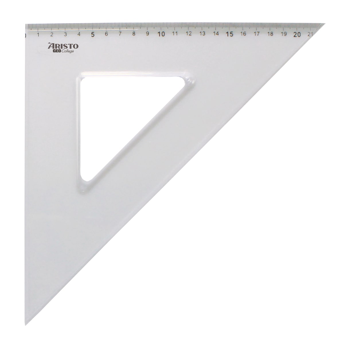 Aristo College Dreieck 45 Grad Hyp.30cm, transparent, Teilung 21cm