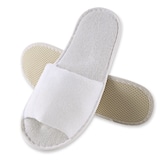 thumbnail of 10x10 Paar Slipper "Classic" offen Weiss Einheitsgröße 28,5 cm lang Hotelslipper Hotelhausschuhe Einwegslipper Gästehausschuhe