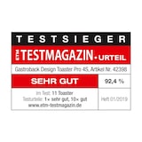 thumbnail of Gastroback Design Toaster Pro 4S Artikel-Nr.: 42398, Mit extrabreiten Toastschächten auch für Hamburger-Brötchen oder Bagel geeignet