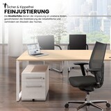 thumbnail of Bisley Cito Schreibtisch 200x80 cm, Tischplatte in Buche, O-Gestell in Silber - Bürotisch & Computertisch, PC Tisch für's Büro, Arbeitshöhe: 74 cm