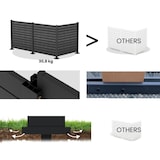 thumbnail of Painel corta-vista de jardim com ripas em polietileno, resistente e fácil de montar, ideal para proteger e decorar espaços exteriores (3 painéis)