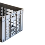 thumbnail of GILAC Caisse ajourée avec poignées GILAC empilable 500 x 400 x 330 mm - 48 L - gris - Gris G190551