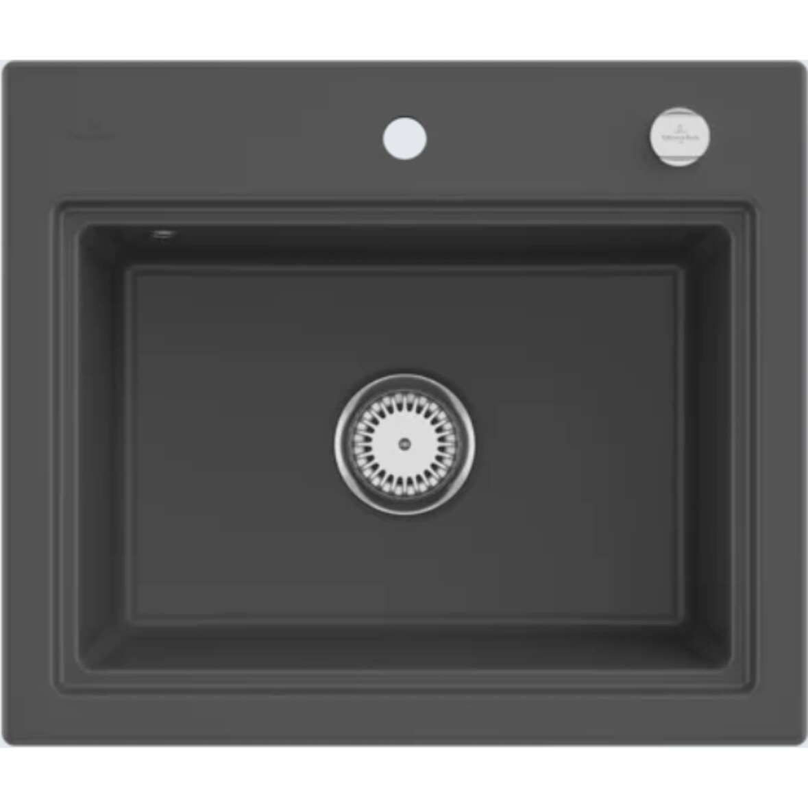 Villeroy&Boch Rechteckiges Spülbecken, Keramikspüle Subway Style 60 S Graphite 60x51cm, Unterschrankbreite 60cm