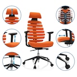 thumbnail of Silla de oficina / silla giratoria ERGO LINE II PRO tejido naranja hjh OFFICE